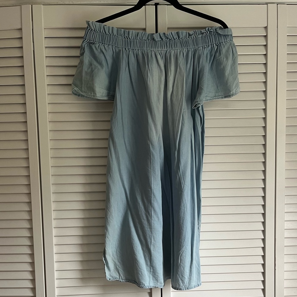 Style Envy Stonewashed Strapless Denim Dress